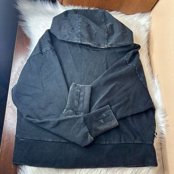 Joy Lab Black Acid Wash Cropped Hoodie Size Large - Picture 12 of 12